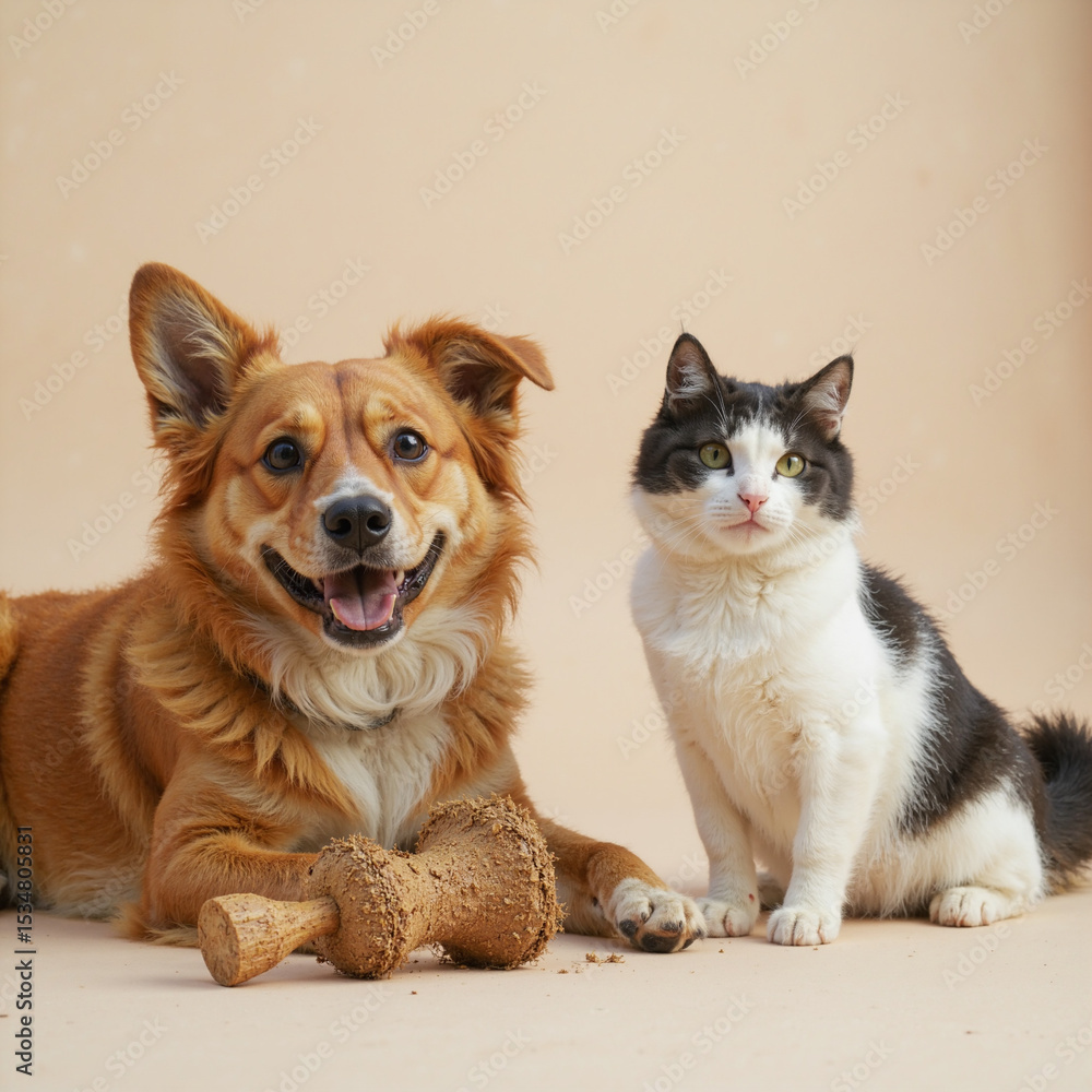 Obraz premium cat and dog