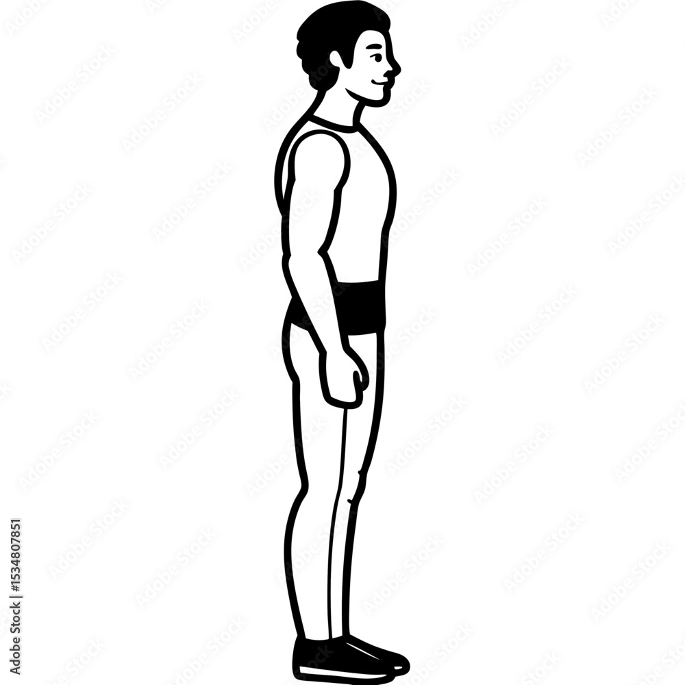 Fototapeta premium basic-standing-poses--learn-proportions---posture