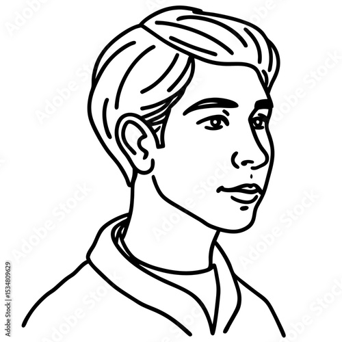 Wallpaper Mural  croquis-in-side-view-with-tilted-head Torontodigital.ca