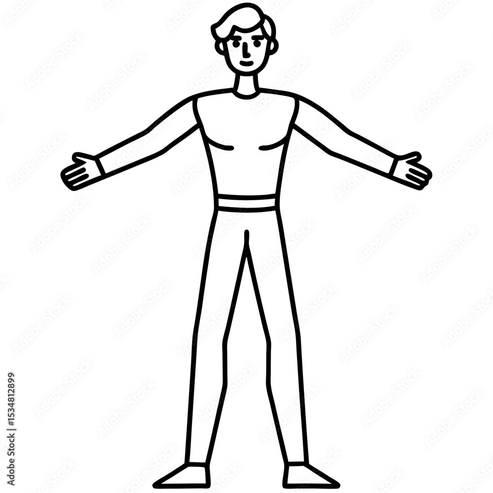 Fototapeta premium front-view--arms-akimbo-pose