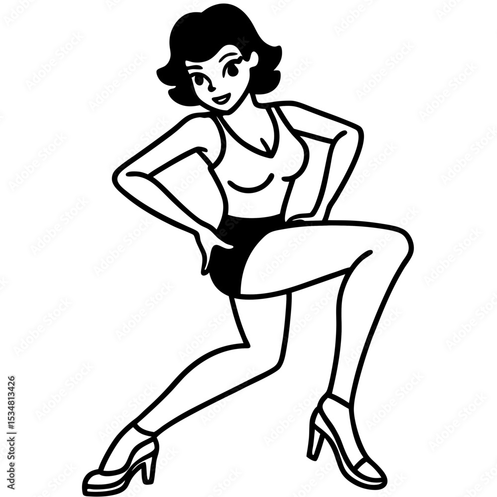 Fototapeta premium heels-pose