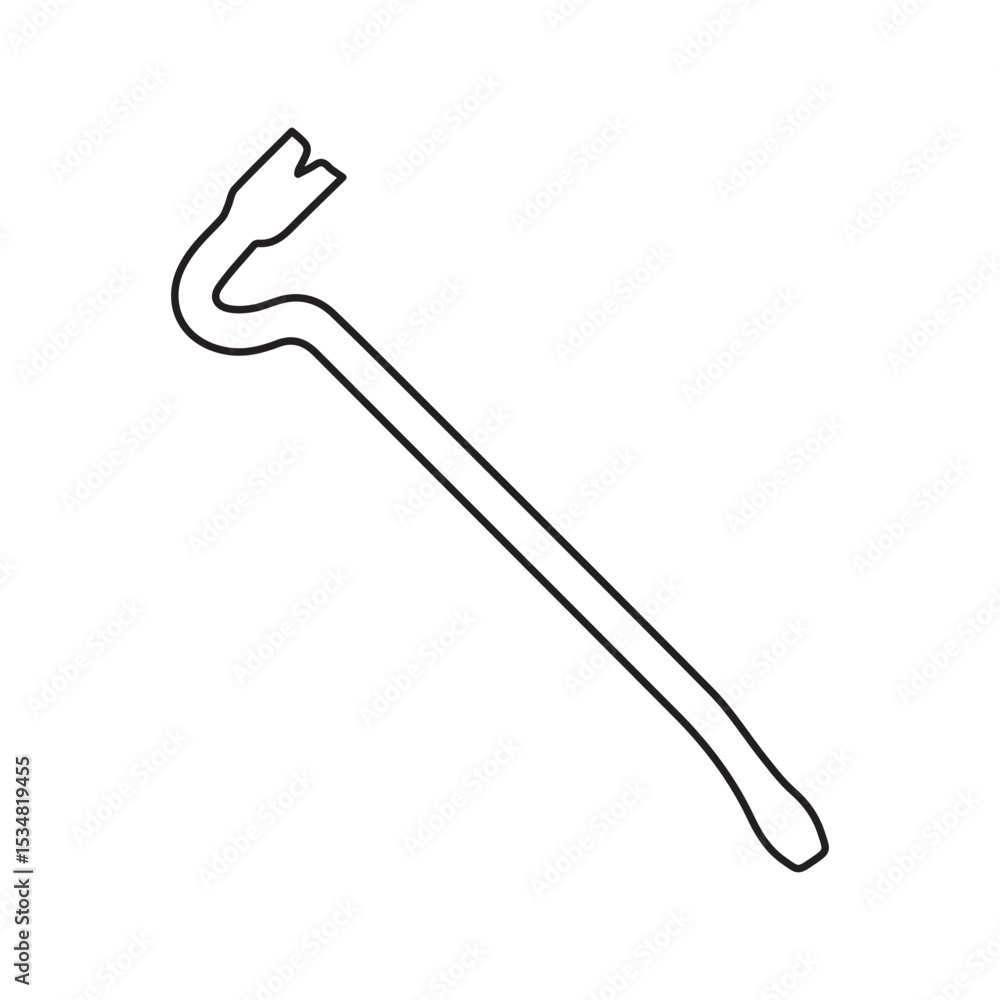 Obraz premium Crowbar line icon