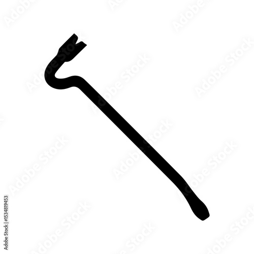 Crowbar glyph icon