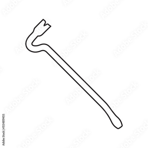 Crowbar line icon