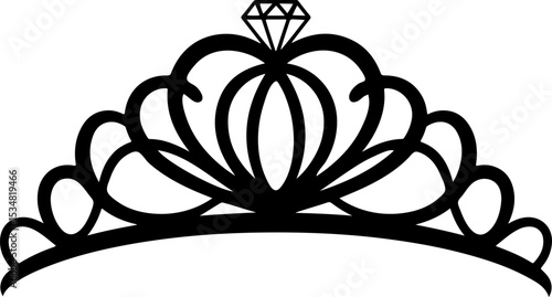Diamond Tiara Outline
