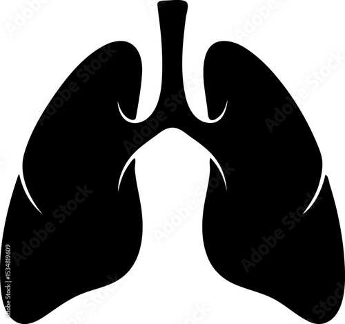 Human Lungs Silhouette