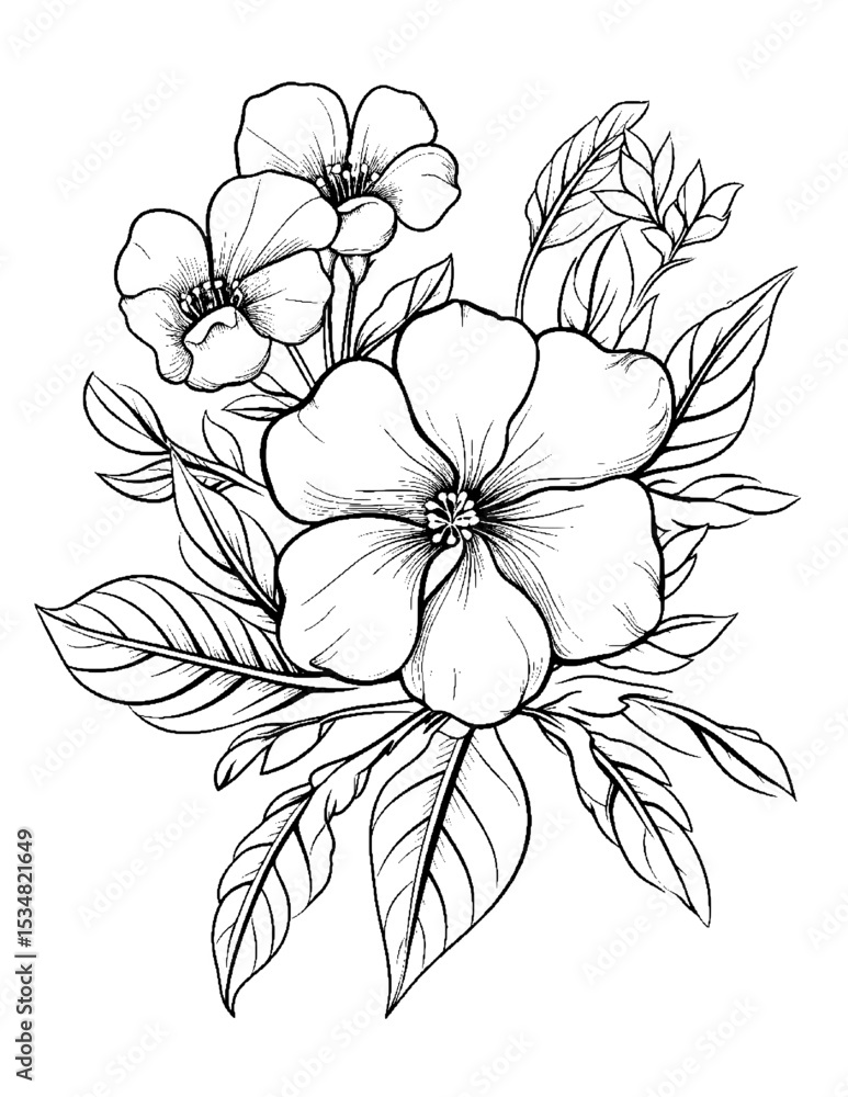 Fototapeta premium Black and white color pages for&nbsp;kids