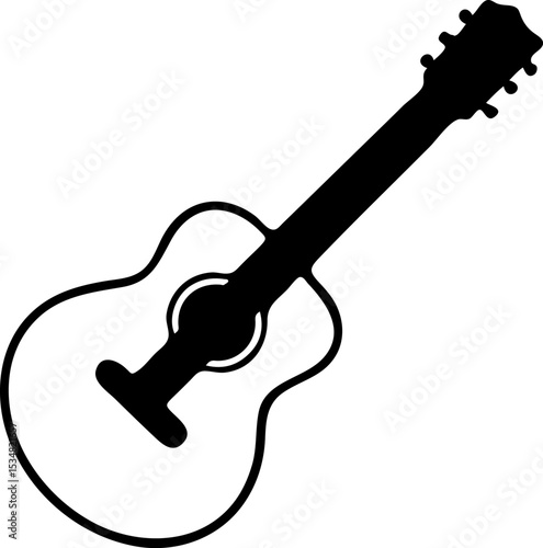 Acoustic Guitar Silhouette SVG