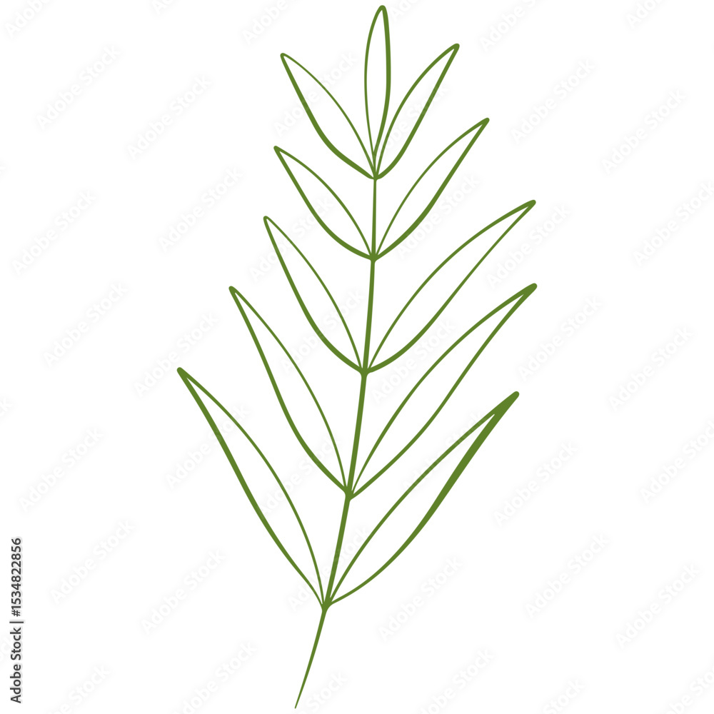 Obraz premium vector illustration of an abstract leaf