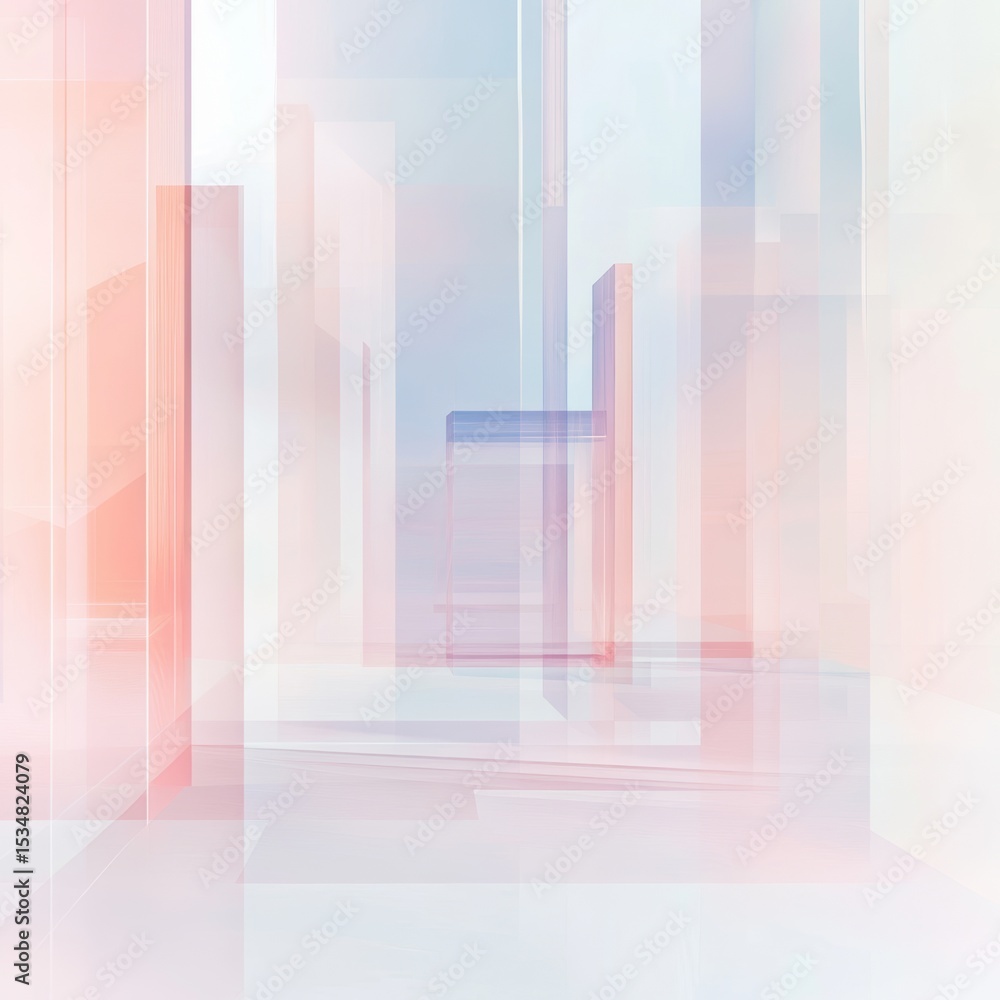 Fototapeta premium Abstract Urban Landscape with Blurred Architectural Forms