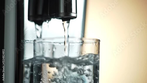 water pouring into glass
