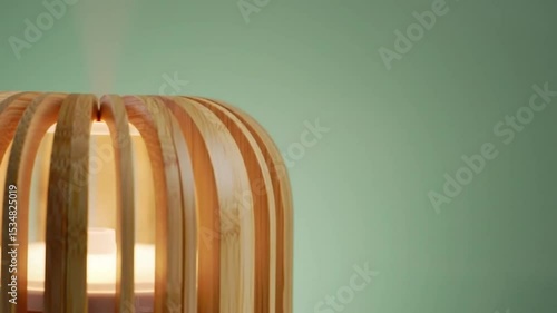 interior of a room with a lamp