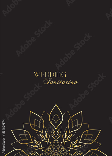 The Gold Mandala Wedding Iinvitation Card