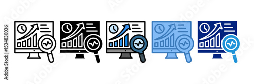 Monitoring Icon Element For Design