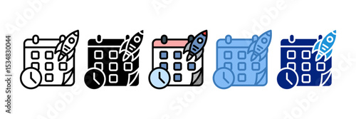 Release Schedule Icon Element For Design