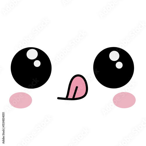 kawai face vector