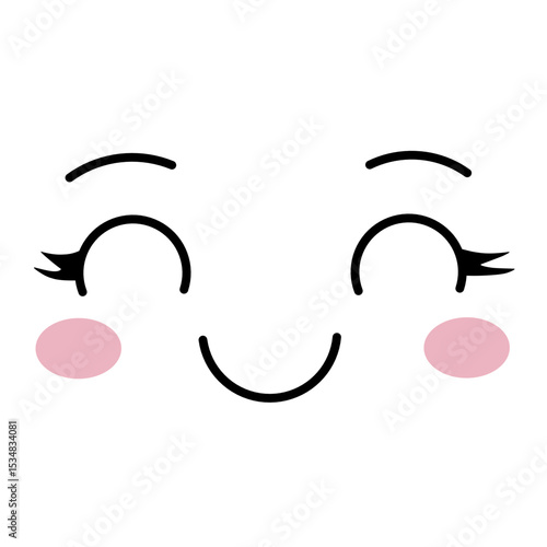 kawai face vector