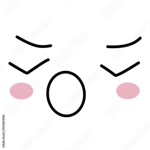 kawai face vector