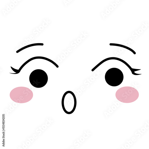 kawai face vector