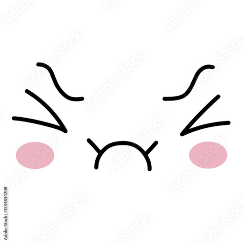 kawai face vector