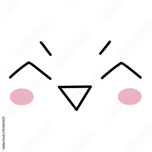 kawai face vector