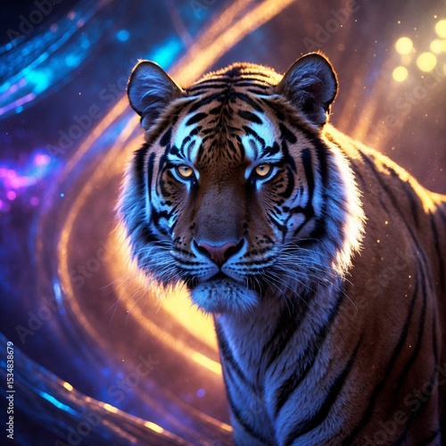 tiger in the night
