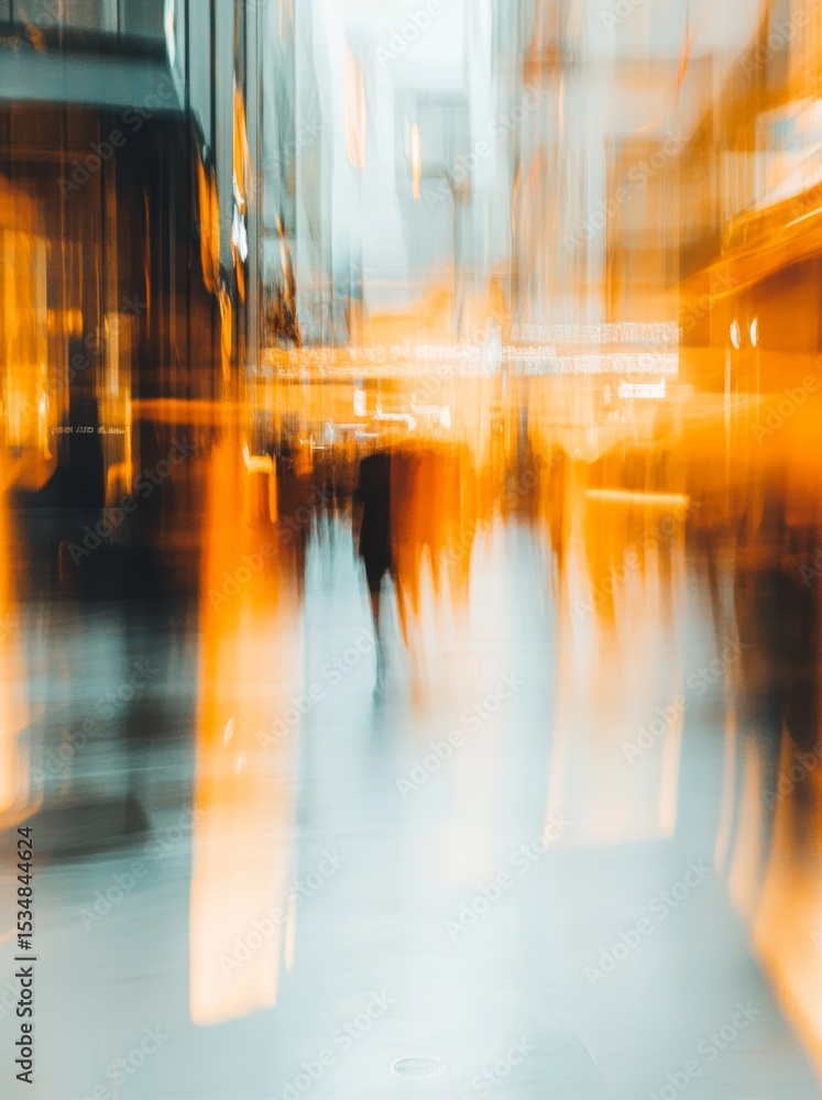 Obraz premium Blurred Motion in Urban Setting