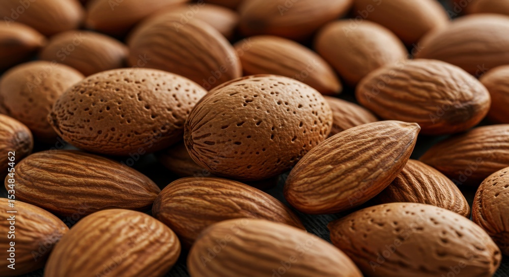 Close-up of many whole almonds Close-up of many whole almonds