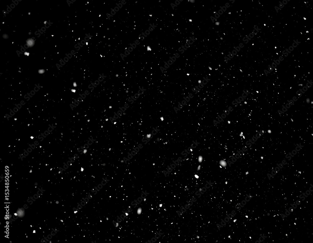 Obraz premium Falling snow on black background (1)