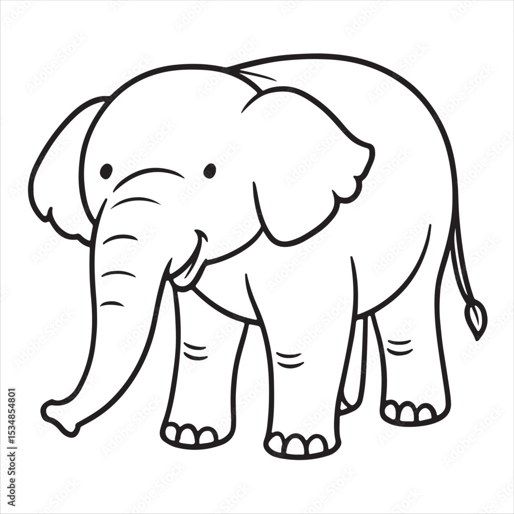 elephant line art background is white nice looking elephant line art background is white nice looking