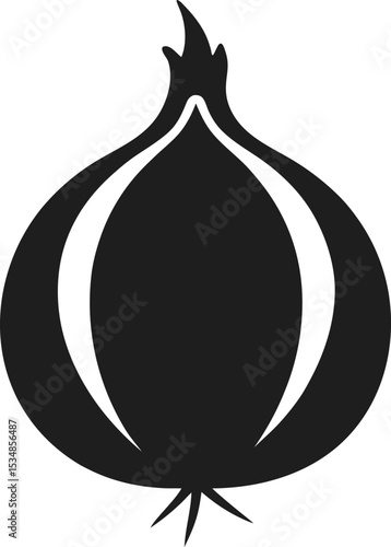 Vector illustration of an onion