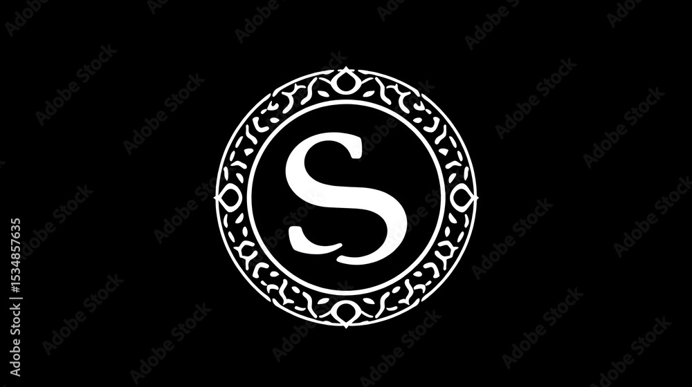 Naklejka premium Sas abstract circle letter logo
