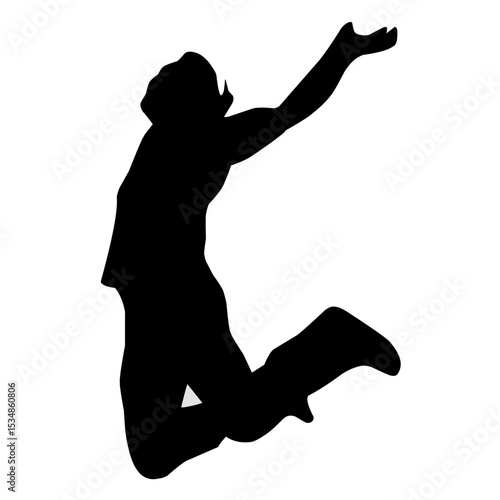 jumping people silhouette illustration