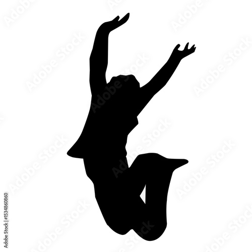 jumping people silhouette illustration