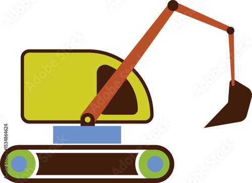 Earthmoving vehicle, Soil cutting object, Heavy Duty Earthmover in Action, Powerful Earthmoving Equipment on Soil, Excavator

