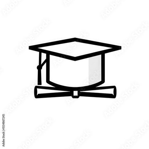 graduation cap and diploma PNG and JPEG with transparent background	