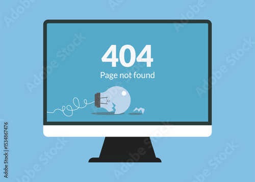 Page not found in Computer. stock illustration