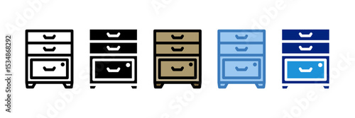 File Cabinet Icon Element For Design