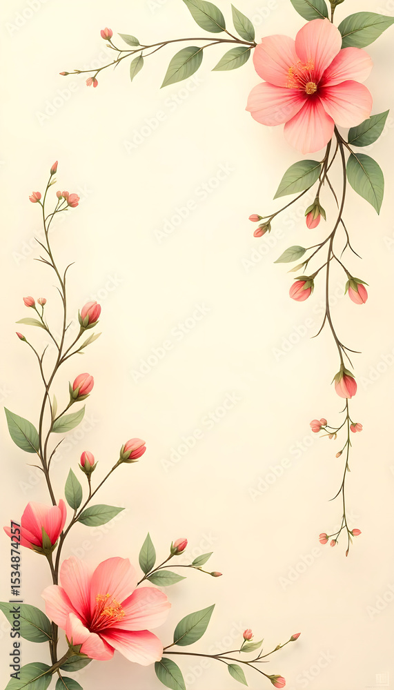Obraz premium background with flowers
