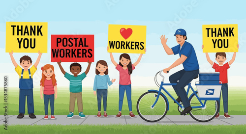 Celebrating Postal Workers Children Show Appreciation
