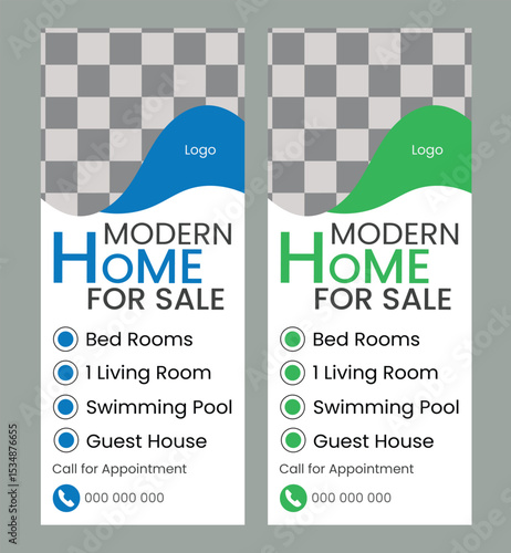 Home business roll up banner design
