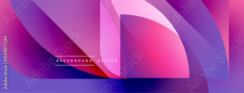 Abstract fluid shapes, vibrant purple hues, modern design. Gradient layers create dynamic visual effect. Minimal text element present.