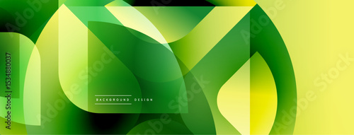 Abstract green yellow gradient shapes. Modern design, smooth transitions, dynamic composition. Ideal banner or background element.