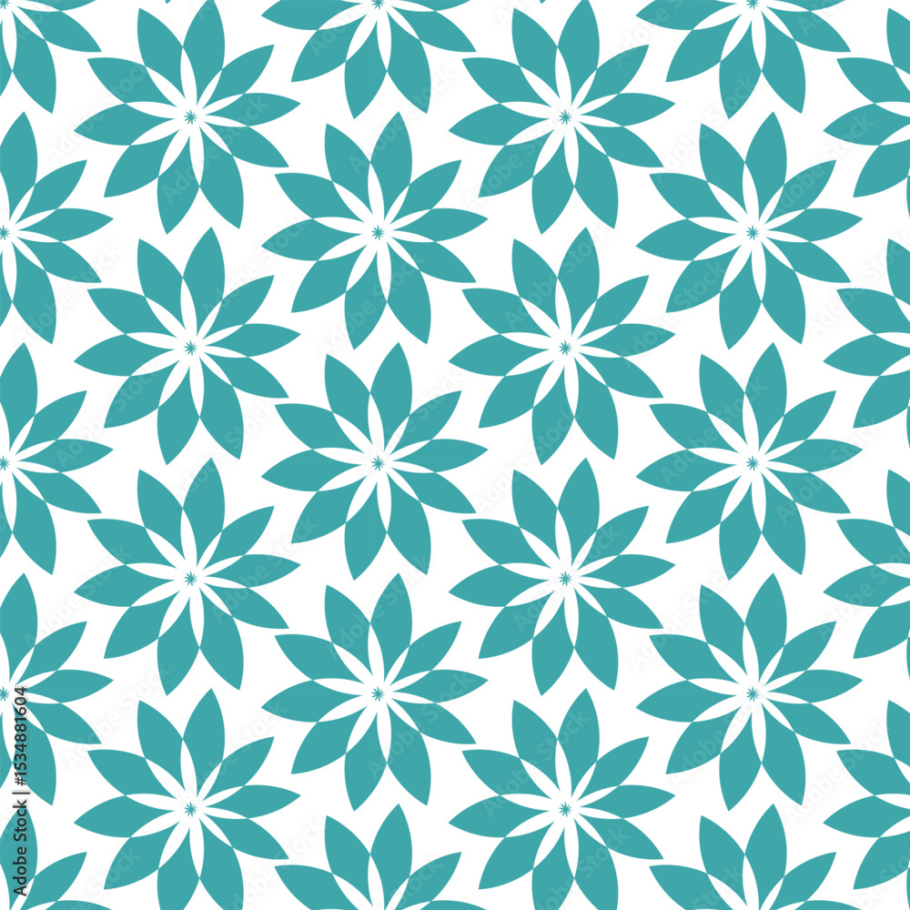 Clean Simple Four-Leaf Clover Repeating Background Clean Simple Four-Leaf Clover Repeating Background