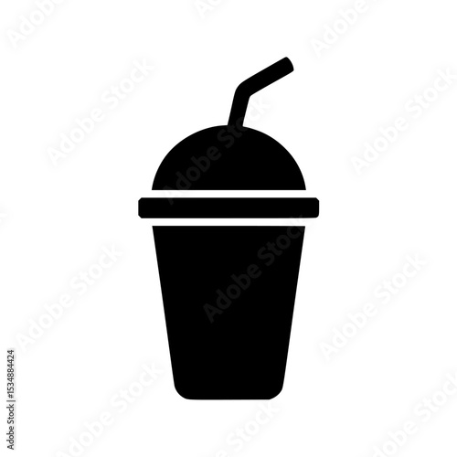 black disposible coffe cup vector on white background