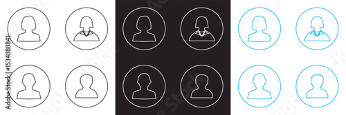 Avatar icon. person icon people. Male and female profile icon.  Vector for websites, mobile interfaces, presentations, banner, visual branding etc. Vector illustration. EPS 10