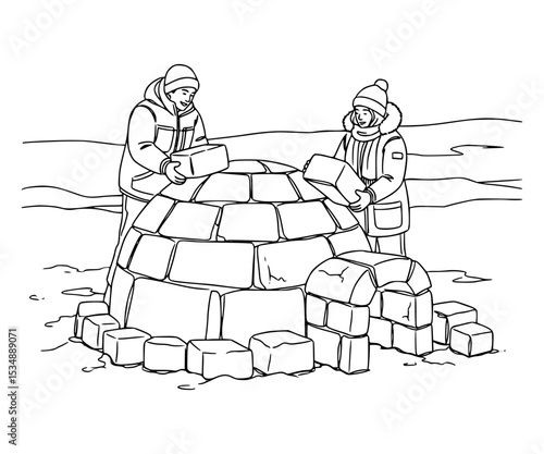 Building an igloo together