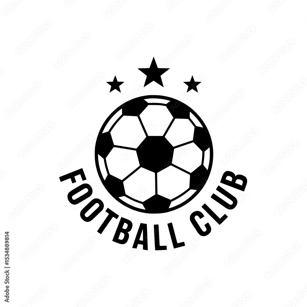 Obraz premium Football Club Logo with Bal