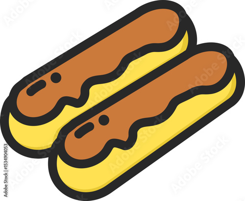 Eclair Filled Line Icon