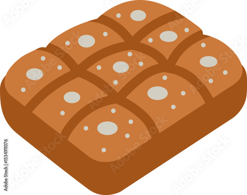 Focaccia Flat Icon